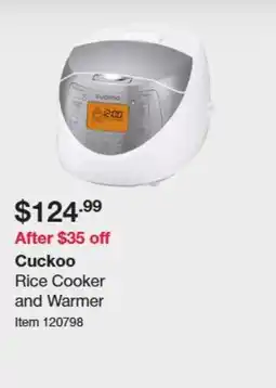 Costco Rice Cooker and Warmer offer