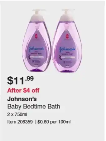 Costco Baby Bedtime Bath offer
