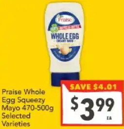 Praise Whole Egg Squeezy Mayo
