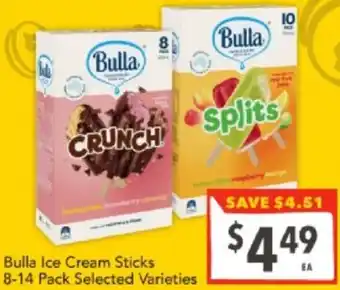 Supa Valu Bulla Ice Cream Sticks offer