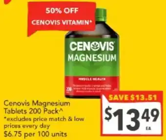 Supa Valu Cenovis Magnesium Tablets offer