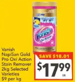 Supa Valu Vanish NapiSan Gold Pro Oxi Action Stain Remover offer
