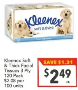 Supa Valu Kleenex Soft & Thick Facial Tissues 3 Ply offer