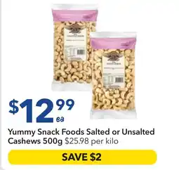 Ritchies Yummy Snack Foods Salted or Unsalted Cashews offer