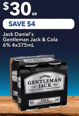 Ritchies Gentleman Jack & Cola offer