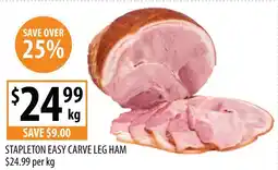 Supabarn Stapleton easy carve leg ham offer