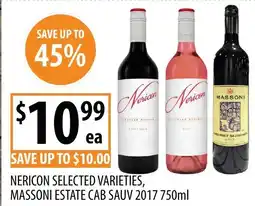 Nericon , massoni estate cab sauv 2017