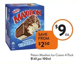 Foodworks Maxibon Ice Cream offer