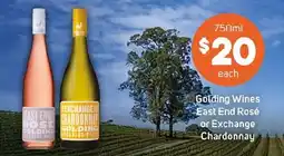 Foodland Golding Wines East End Rosé or Exchange Chardonnay offer