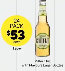 Foodland Miller Chill with Flavours Lager Bottles offer