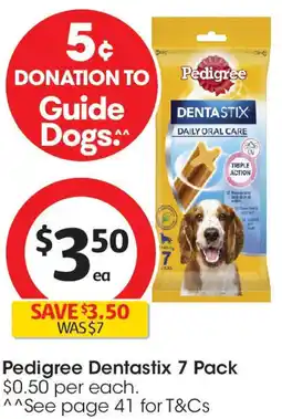 Coles Pedigree dentastix 7 pack offer