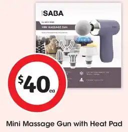 Coles Mini massage gun with heat pad offer