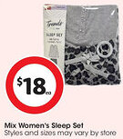 Coles Mix women's sleep set offer