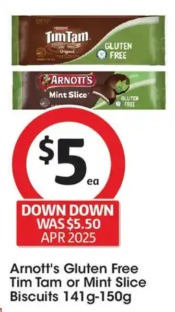 Coles Arnott's gluten free tim tam or mint slice offer