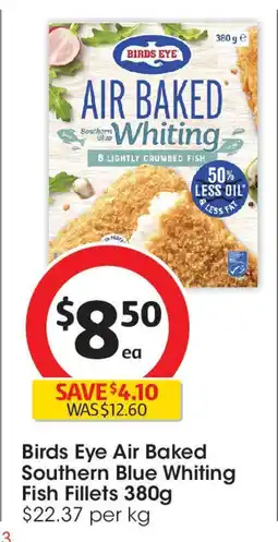 Coles Birds Eye Air Baked Southern Blue Whiting Fish Fillets offer