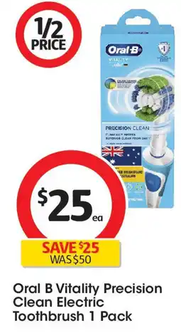Coles Oral b vitality precision clean electric toothbrush 1 pack offer