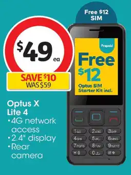 Coles Optus x lite 4 offer