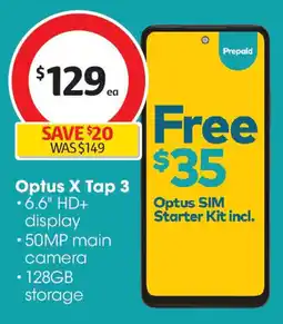 Coles Optus x tap 3 offer