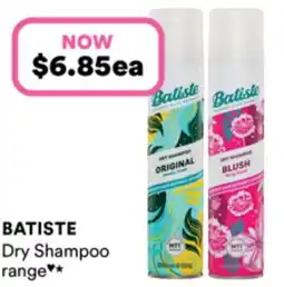 Priceline Batiste dry shampoo range offer