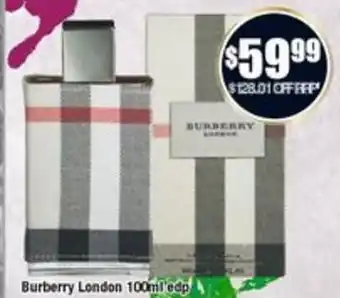 Chemist Warehouse Burberry london 100ml edp offer