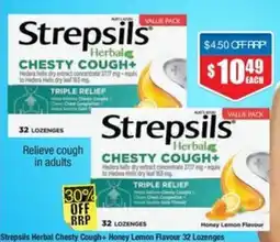 Chemist Warehouse Herbal Chesty Cough+ Honey Lemon Flavour offer