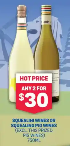 Bottlemart Squealini wines or squealing pig wines offer