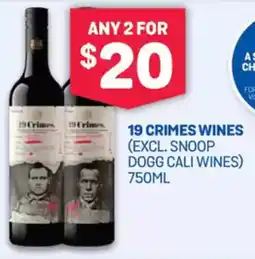 Bottlemart 19 crimes wines offer