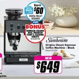 The Good Guys Origins classic espresso coffee machine - black offer