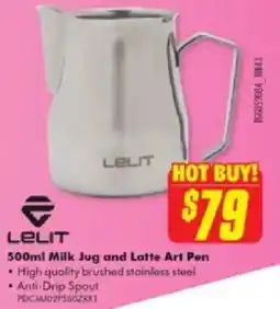 The Good Guys Milk jug and latte art pen offer