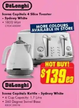 The Good Guys Icona capitals 4 slice toaster - sydney white offer