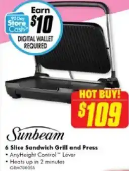 The Good Guys 6 slice sandwich grill and press offer