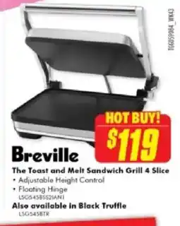 The Good Guys The toast and melt sandwich grill 4 slice offer