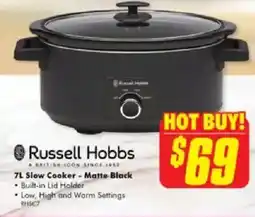The Good Guys 7l slow cooker - matte black offer
