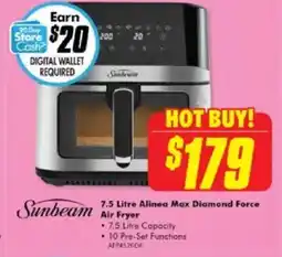 The Good Guys 7.5 litre alinea max diamond force air fryer offer