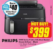 The Good Guys 5000 series 9 litre xxl dual basket offer