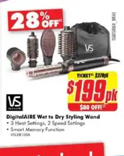 The Good Guys Digitalaire wet to dry styling wand offer