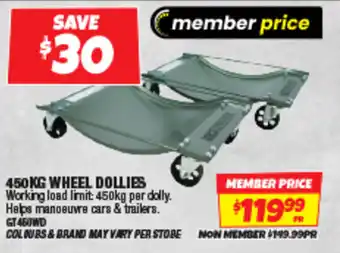 Autobarn Wheel dollies offer