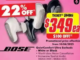 The Good Guys QuietComfort Ultra Earbuds - White or black offer