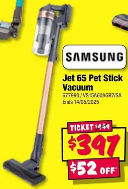JB Hi-Fi Jet 65 Pet Stick Vacuum offer