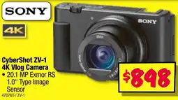 JB Hi-Fi CyberShot ZV-1 4K Vlog Camera offer