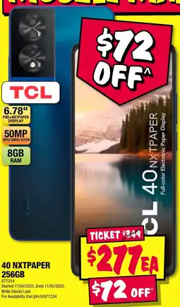 JB Hi-Fi 40 NXTPAPER 256GB offer