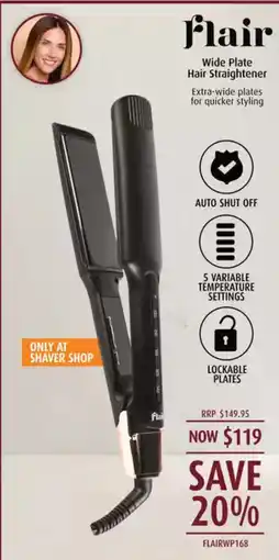 Shaver Shop Wide Plate Hair Straightener offer