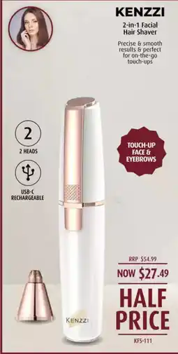 Shaver Shop 2-in-1 Facial Hair Shaver offer