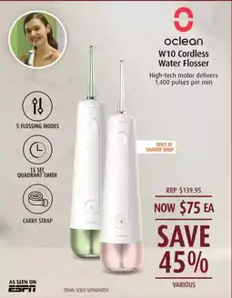 Shaver Shop Oclean w10 cordless water flosser offer