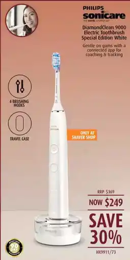 Shaver Shop DiamondClean 9000 Electric Toothbrush Special Edition White offer