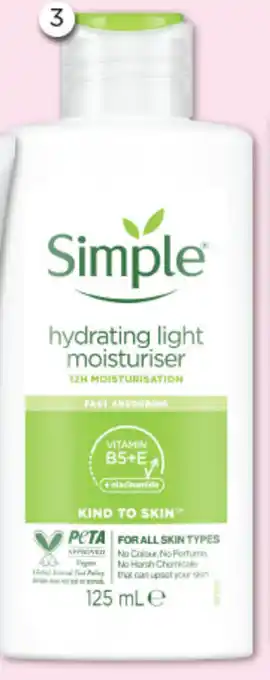 Good Price Pharmacy Simple Hydrating Light Moisturiser offer