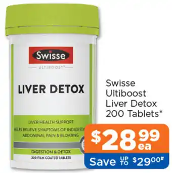 Good Price Pharmacy Swisse Ultiboost Liver Detox offer