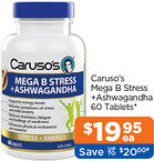 Good Price Pharmacy Caruso's Mega B Stress +Ashwagandha offer