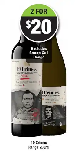 Bottler 19 Crimes Range offer