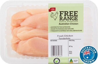 Coles Coles Free Range RSPCA Approved Chicken Tenderloins offer